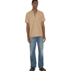 Burberry - Cotton Polo Shirt - Soft Fawn - Exclusive Burberry Collection - Avvenice