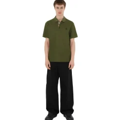 Burberry - Cotton Polo Shirt - Olive - Exclusive Burberry Collection - Avvenice