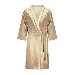by Dariia Day - Long Silk Robe - French Beige - Fashion - New Collection - Mulberry Silk - Artisan Silk Robe - Luxury - Avvenice