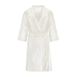by Dariia Day - Long Silk Robe - Powder White - Fashion - New Collection - Mulberry Silk - Artisan Silk Robe - Luxury - Avvenice