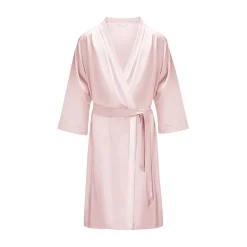 by Dariia Day - Long Silk Robe - Blush Pink - Fashion - New Collection - Mulberry Silk - Artisan Silk Robe - Luxury - Avvenice