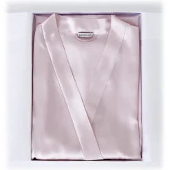 by Dariia Day - Long Silk Robe - Blush Pink - Fashion - New Collection - Mulberry Silk - Artisan Silk Robe - Luxury - Avvenice