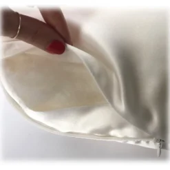 by Dariia Day - Pure Silk Pillow - French Beige - Fashion - Mulberry Silk - Artisan Silk Pillow - Luxury - Avvenice