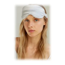 by Dariia Day - Silk Eyemask - Silver Grey - Bedding - Home - Mulberry Silk - Artisan Silk Eyemask - Luxury - Avvenice