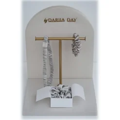 by Dariia Day - Silk Headband - Silver Grey - Fashion - New Collection - Mulberry Silk - Artisan Silk Headband - Luxury - Avvenice