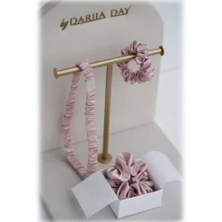 by Dariia Day - Silk Headband - Blush Pink - Fashion - New Collection - Mulberry Silk - Artisan Silk Headband - Luxury - Avvenice