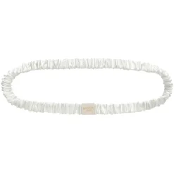 by Dariia Day - Silk Headband - Powder White - Fashion - Mulberry Silk - Artisan Silk Headband - Luxury - Avvenice