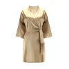 by Dariia Day - Silk Robe - French Beige - Fashion - New Collection - Mulberry Silk - Artisan Silk Robe - Luxury - Avvenice