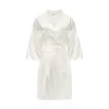 by Dariia Day - Silk Robe - Powder White - Fashion - New Collection - Mulberry Silk - Artisan Silk Robe - Luxury - Avvenice