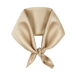 by Dariia Day - Silk Scarf Square - French Beige - Fashion - New Collection - Mulberry Silk - Artisan Silk Scarf - Luxury - Avvenice