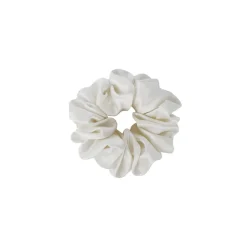 by Dariia Day - Silk Scrunchie - Powder White - Fashion - Accessories - Mulberry Silk - Artisan Silk Scrunchie - Luxury - Avvenice