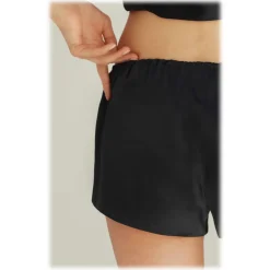 by Dariia Day - Silk Shorts - Midnight Black - Fashion - New Collection - Mulberry Silk - Artisan Silk Shorts - Luxury - Avvenice