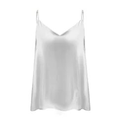 by Dariia Day - Silk Top - Silver Grey - Fashion - New Collection - Mulberry Silk - Artisan Silk Top - Luxury - Avvenice