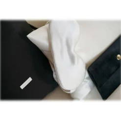 by Dariia Day - Silk Travel Set - Powder White - Mulberry Silk - Artisan Silk Travel Set - Luxury - Avvenice