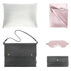 by Dariia Day - Silk Travel Set - Blush Pink - Bedding - Home - Mulberry Silk - Artisan Silk Pillowcase - Luxury - Avvenice