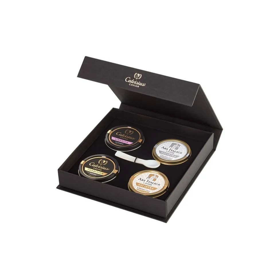 Calvisius - Classic Collection - Caviar - Gift Boxes - Luxury High Quality - 4 x 30 g - Avvenice