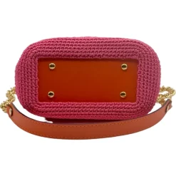 CapriNina - Capriccio - Fine Bag Handmade in Capri - Fuchsia Orange - Handmade in Italy - Exclusive Luxury - Avvenice