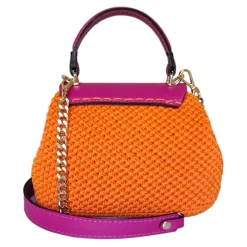 CapriNina - Capriccio - Fine Bag Handmade in Capri - Orange Fuchsia - Handmade in Italy - Exclusive Luxury - Avvenice