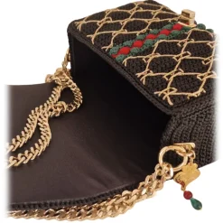 CapriNina - CapriGu - Fine Bag Handmade in Capri - Black - Handmade in Italy - Exclusive Luxury - Avvenice