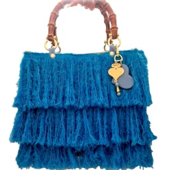 CapriNina - Le Charleston - Fine Bag Handmade in Capri - Turquoise - Handmade in Italy - Exclusive Luxury - Avvenice
