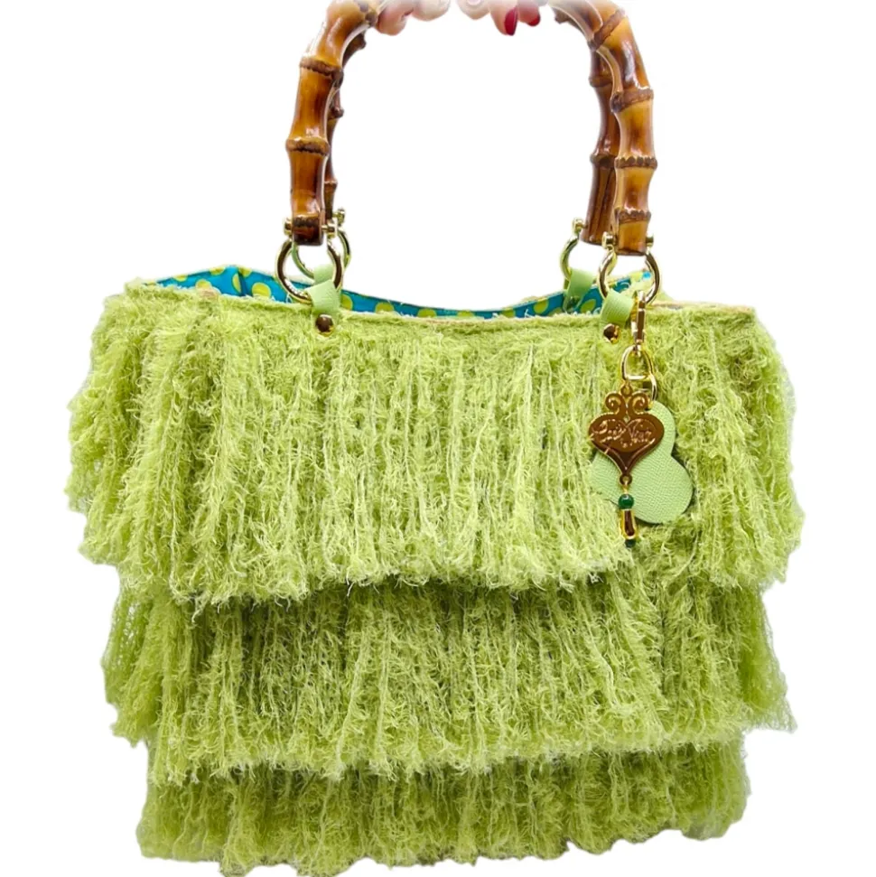 CapriNina - Le Charleston - Fine Bag Handmade in Capri - Green - Handmade in Italy - Exclusive Luxury - Avvenice