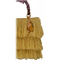 CapriNina - Le Charleston - Fine Bag Handmade in Capri - Yellow - Handmade in Italy - Exclusive Luxury - Avvenice