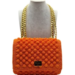 CapriNina - Ninetta Silke - Fine Bag Handmade in Capri - Orange - Handmade in Italy - Exclusive Luxury - Avvenice