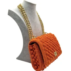 CapriNina - Ninetta Silke - Fine Bag Handmade in Capri - Orange - Handmade in Italy - Exclusive Luxury - Avvenice