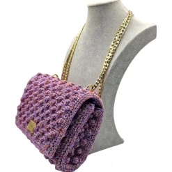 CapriNina - Ninetta Silke - Fine Bag Handmade in Capri - Lilac - Handmade in Italy - Exclusive Luxury - Avvenice