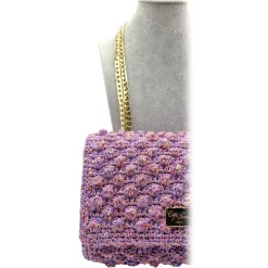 CapriNina - Ninetta Silke - Fine Bag Handmade in Capri - Lilac - Handmade in Italy - Exclusive Luxury - Avvenice