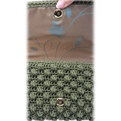 CapriNina - Ninetta Versy - Fine Bag Handmade in Capri - Military Green - Handmade in Italy - Exclusive Luxury - Avvenice