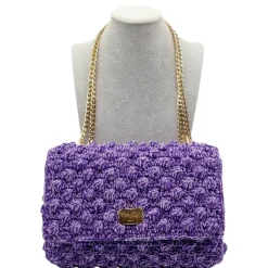 CapriNina - Ninetta Versy - Fine Bag Handmade in Capri - Double Purple - Handmade in Italy - Exclusive Luxury - Avvenice