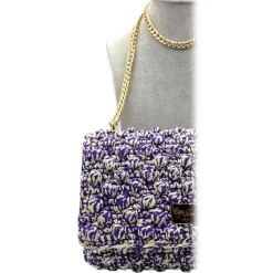 CapriNina - Ninetta Versy - Fine Bag Handmade in Capri - Violet Green - Handmade in Italy - Exclusive Luxury - Avvenice