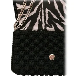 CapriNina - Ninetta Versy - Fine Bag Handmade in Capri - Black Silver - Handmade in Italy - Exclusive Luxury - Avvenice