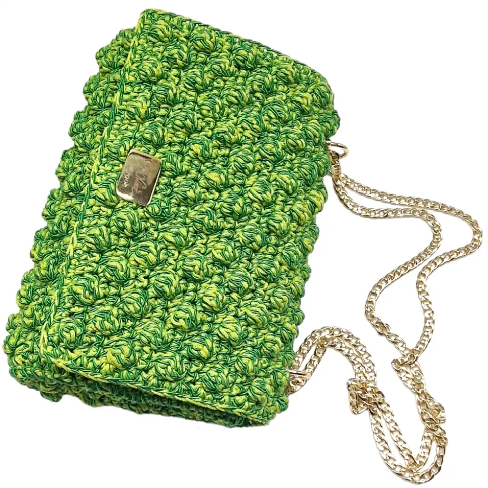 CapriNina - Ninetta Versy - Fine Bag Handmade in Capri - Double Green - Handmade in Italy - Exclusive Luxury - Avvenice