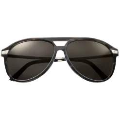 Cartier - Aviator - Combined Blue Horn Platinum - Santos de Cartier - Sunglasses - Cartier Eyewear - Avvenice