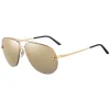 Cartier - Aviator - Metal, Golden Gold Finish - Panthère de Cartier - Sunglasses - Cartier Eyewear - Avvenice