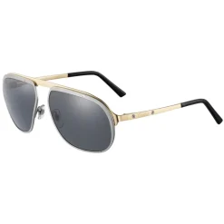 Cartier - Aviator - Metal Ruthenium Gold Champagne Grey - Santos de Cartier - Sunglasses - Cartier Eyewear - Avvenice