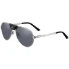 Cartier - Aviator - Metal Ruthenium Grey - Santos de Cartier - Sunglasses - Cartier Eyewear - Avvenice