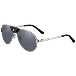 Cartier - Aviator - Metal Ruthenium Grey - Santos de Cartier - Sunglasses - Cartier Eyewear - Avvenice