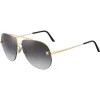 Cartier - Aviator - Metal, Shiny Gold Finish, Gray Lenses - Panthère de Cartier - Sunglasses - Cartier Eyewear - Avvenice