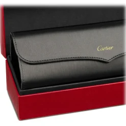 Cartier - Aviator - Metal White Horn Carbon Horn Champagne - Santos de Cartier - Sunglasses - Cartier Eyewear - Avvenice