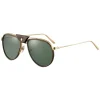 Cartier - Aviator - Metal Wood Carbon Gold Champagne Green - Santos de Cartier - Sunglasses - Cartier Eyewear - Avvenice