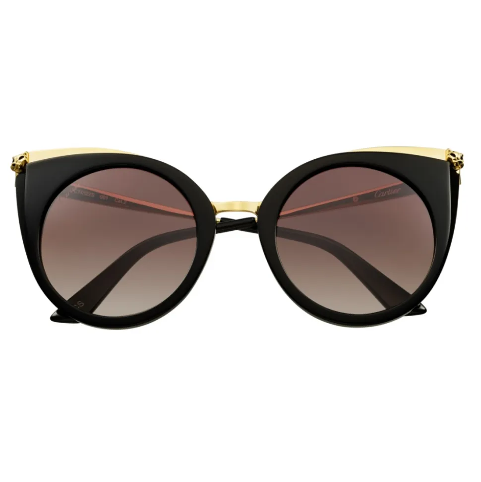 Cartier - Cat Eye - Acetate Combined Black Gold - Panthère de Cartier - Sunglasses - Cartier Eyewear - Avvenice