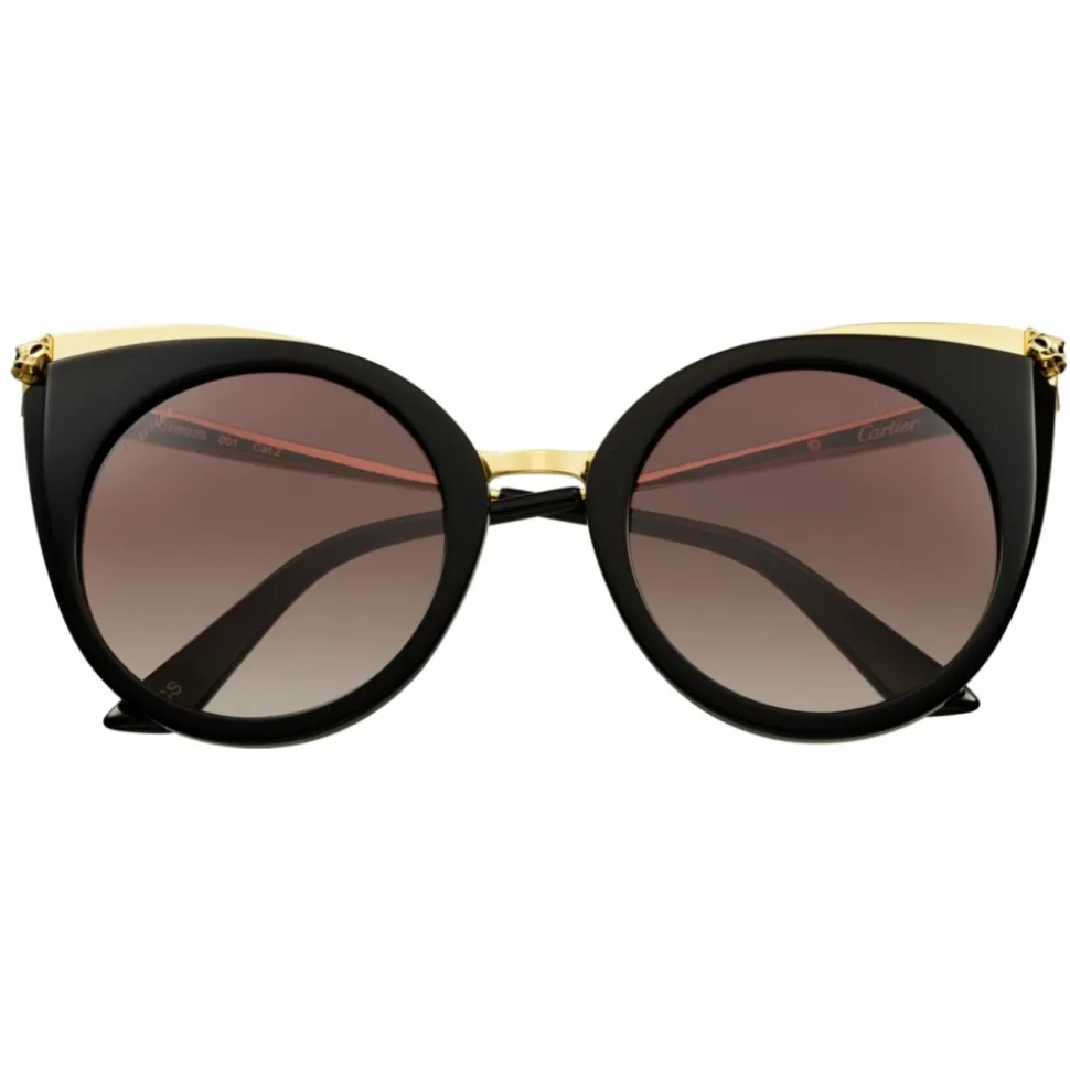 Cartier - Cat Eye - Acetate Combined Black Gold - Panthère de Cartier - Sunglasses - Cartier Eyewear - Avvenice