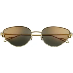 Cartier - Cat Eye - Metal Champagne Grey Flash Gold - Première de Cartier - Sunglasses - Cartier Eyewear - Avvenice