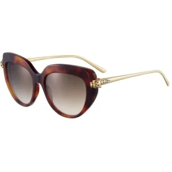 Cartier - Cat Eye - Tortoiseshell Composite Graduated Brown Lenses - Panthère de Cartier - Sunglasses - Cartier Eyewear - Avvenice