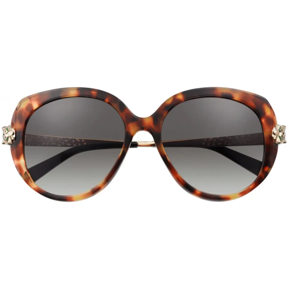 Cartier - Cat Eye - Turtle Polished Gold Champagne - Panthère de Cartier - Sunglasses - Cartier Eyewear - Avvenice