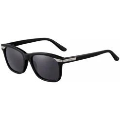 Cartier - Classic - Acetate Black Platinum Grey - Santos de Cartier - Sunglasses - Cartier Eyewear - Avvenice