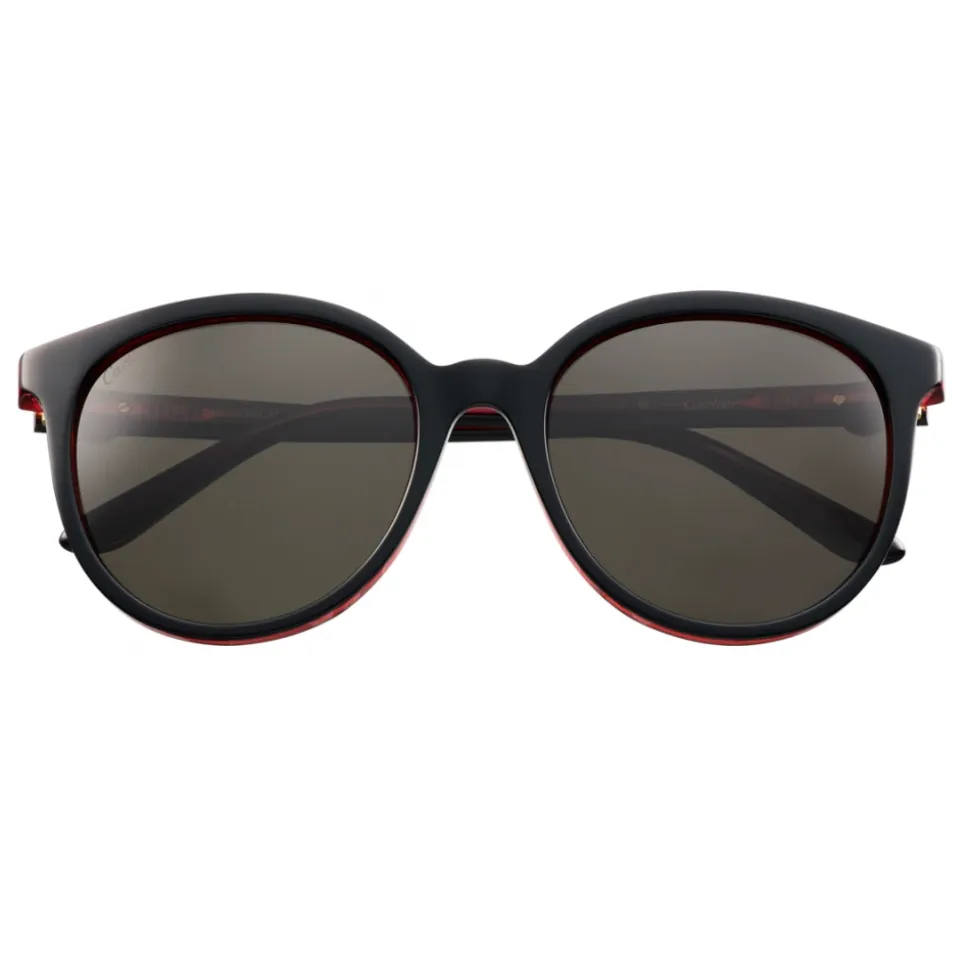 Cartier - Classic - Acetate Black Red Transparent Effect - C de Cartier - Sunglasses - Cartier Eyewear - Avvenice